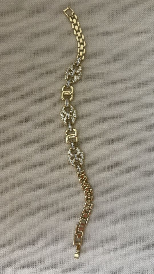 Monaco Link 14K Gold Taşlı Xuping Bileklik