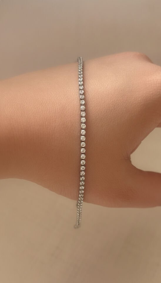 1mm Su Yolu Kadın Silver Xuping Bileklik