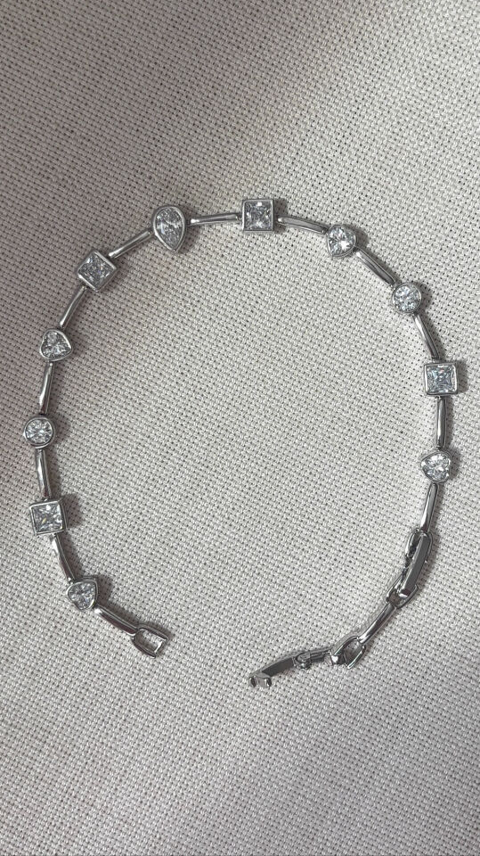 Silver Geometrik Taş Detaylı Xuping Kadın Bileklik