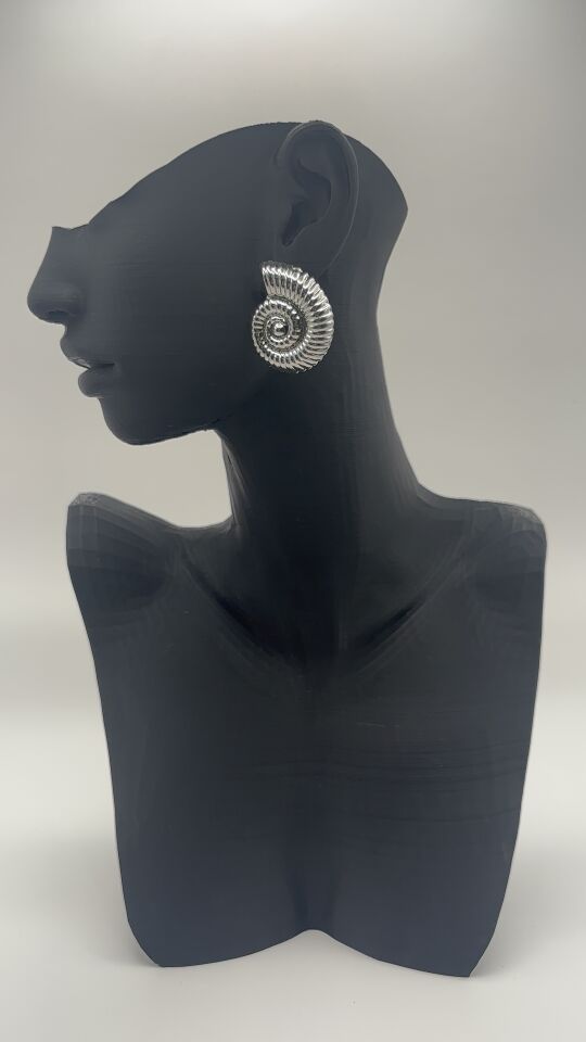Silver Deniz Kabuğu Model Vintage Kadın Küpe
