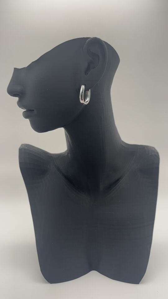 Minimal Silver Halka Küpe