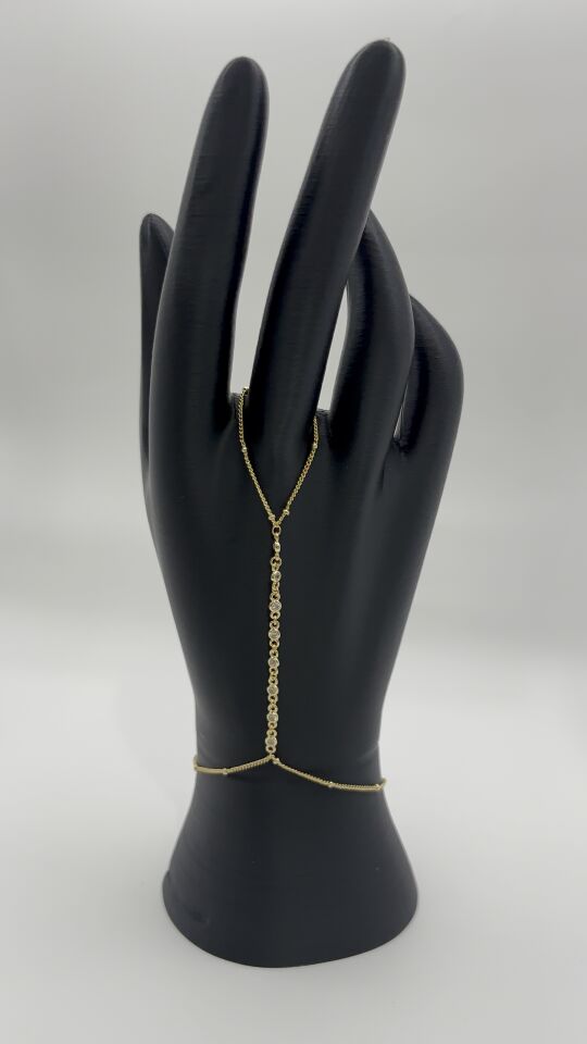 Gold Zirkon Taşlı Şahmeran Bileklik