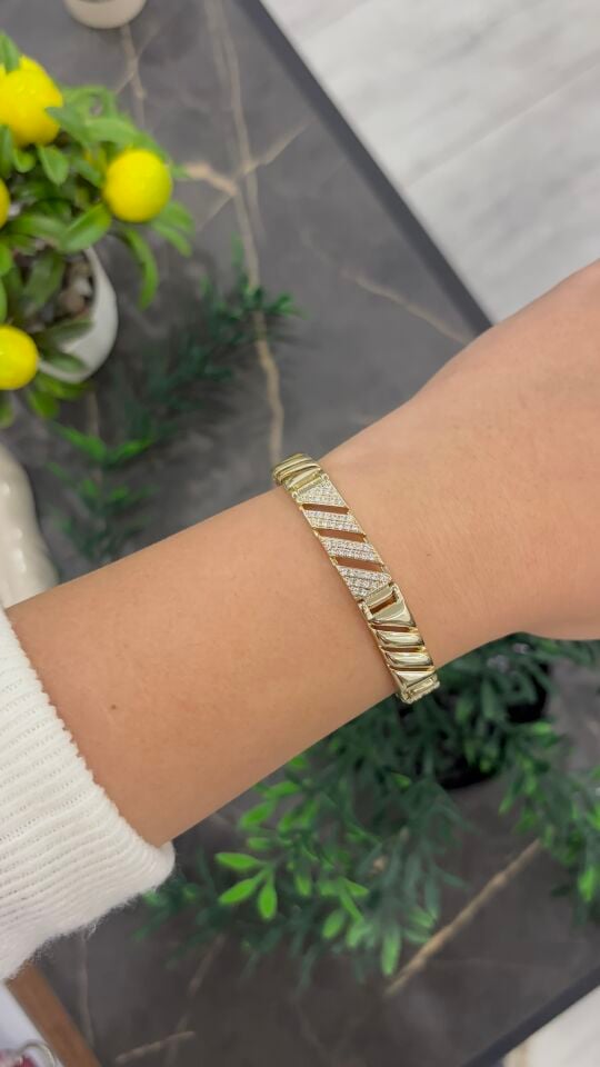 Xuping Taşlı Gold Kadın Bileklik