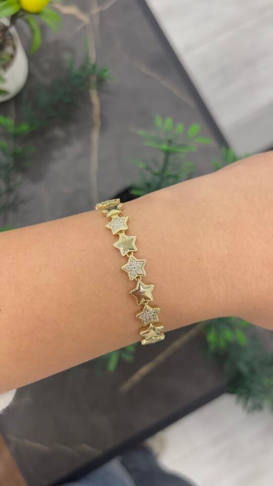 Xuping Gold Yıldız Model Kadın Bileklik