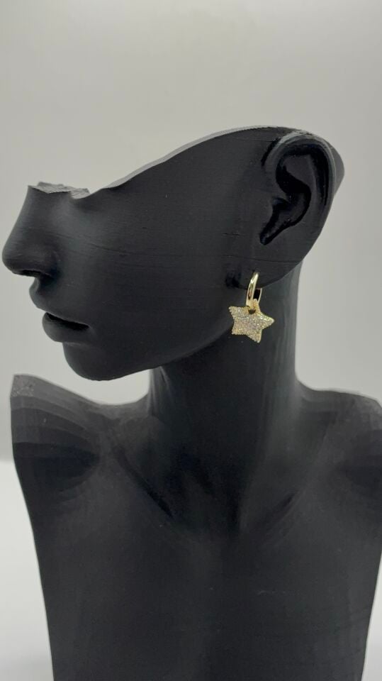 Gold Xuping Yıldız Minimal Kadın Küpe