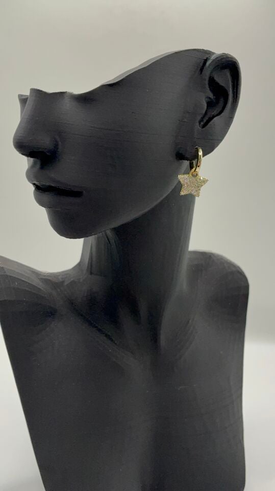 Gold Xuping Yıldız Minimal Kadın Küpe